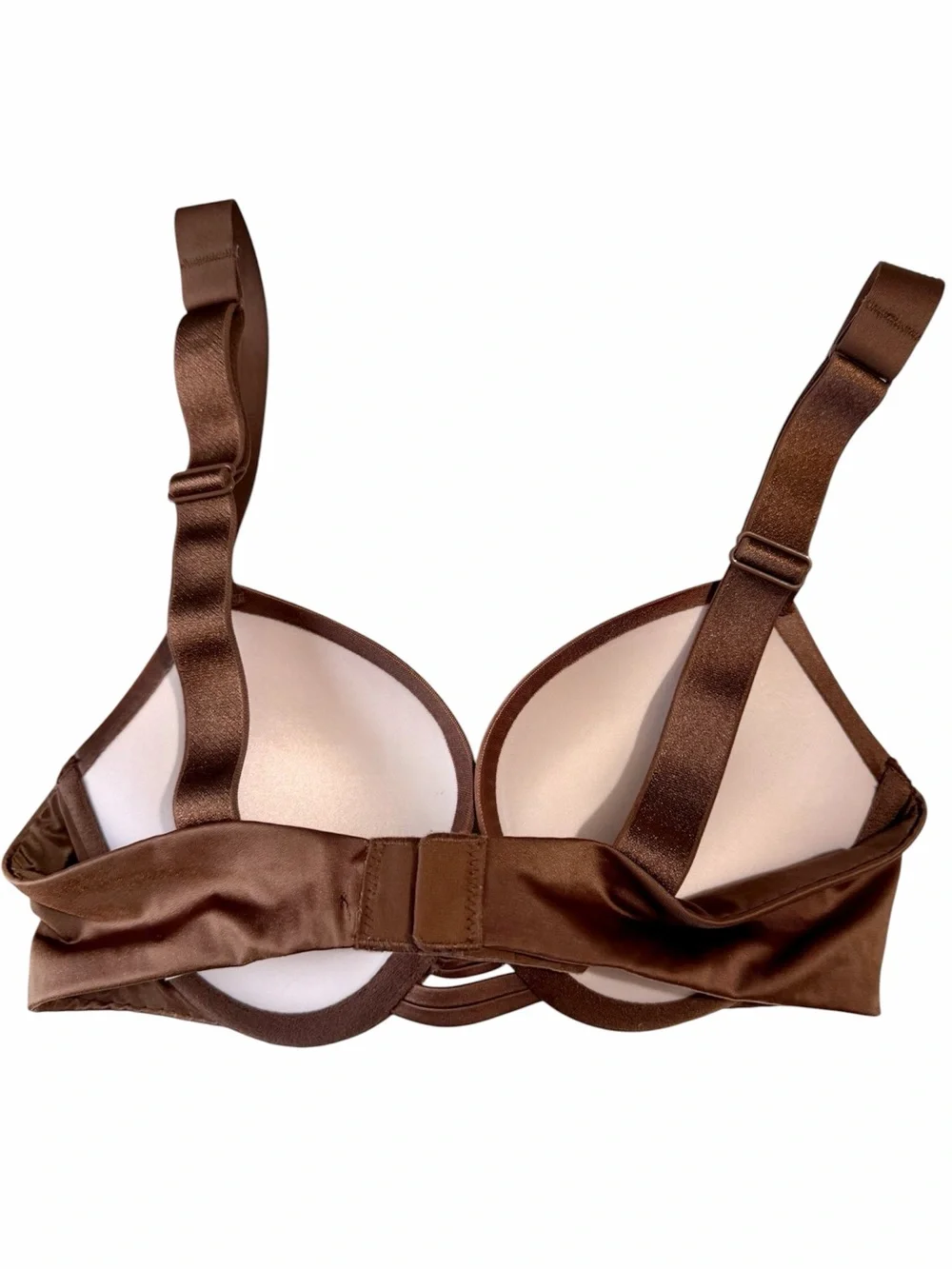 Victoria's Secret Very Sexy Shine Strap Smooth Push-Up Bra Sz 32B Mocha Brown